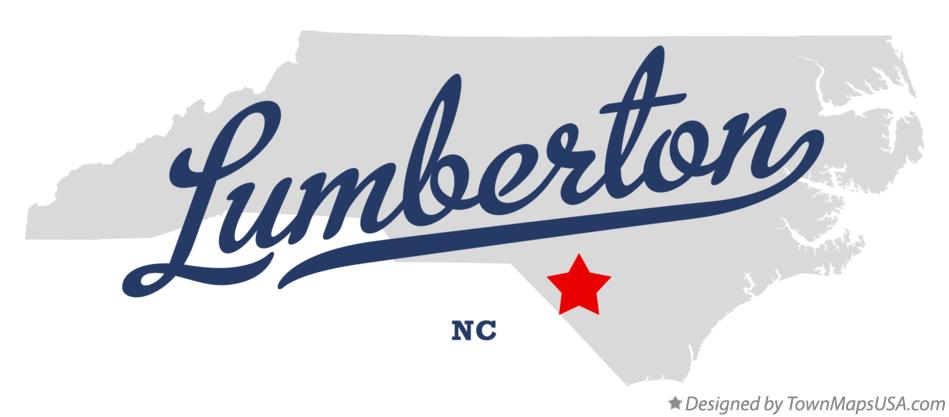 Map of Lumberton North Carolina NC