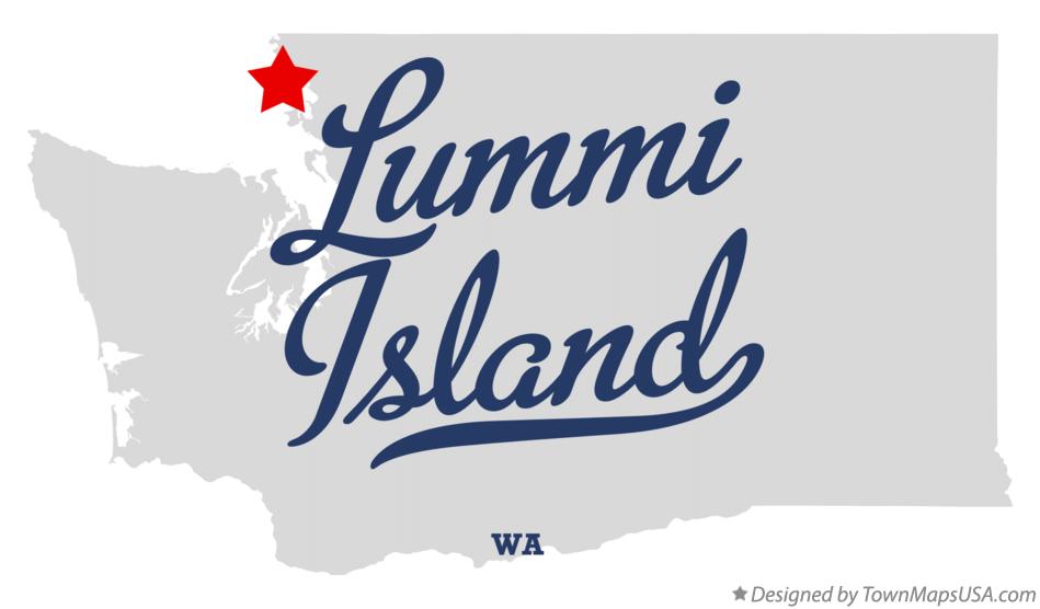 Map of Lummi Island Washington WA