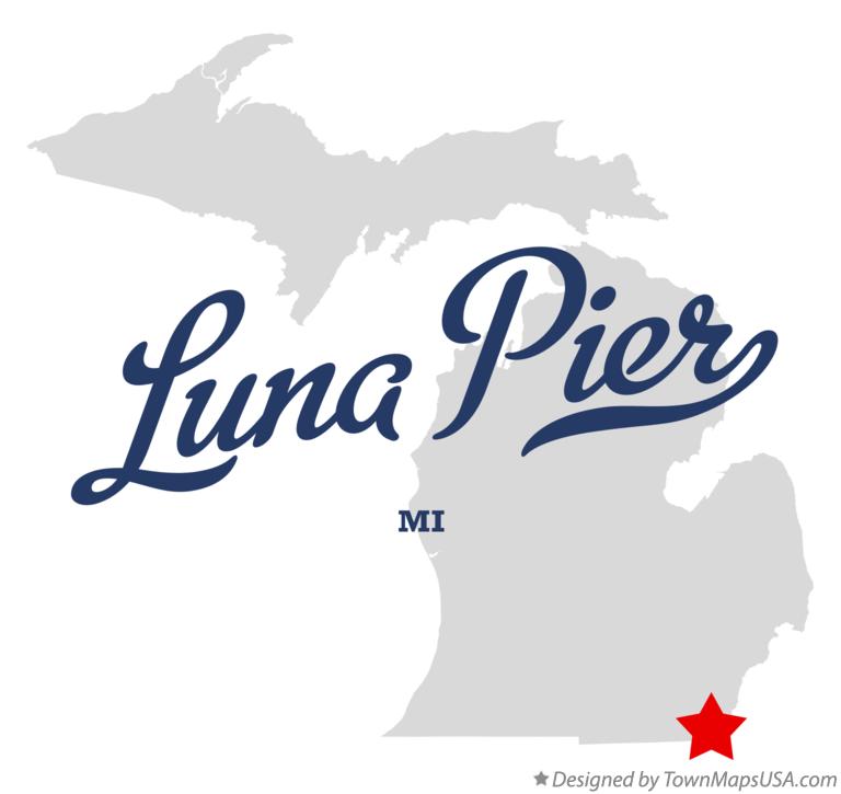 Map of Luna Pier Michigan MI