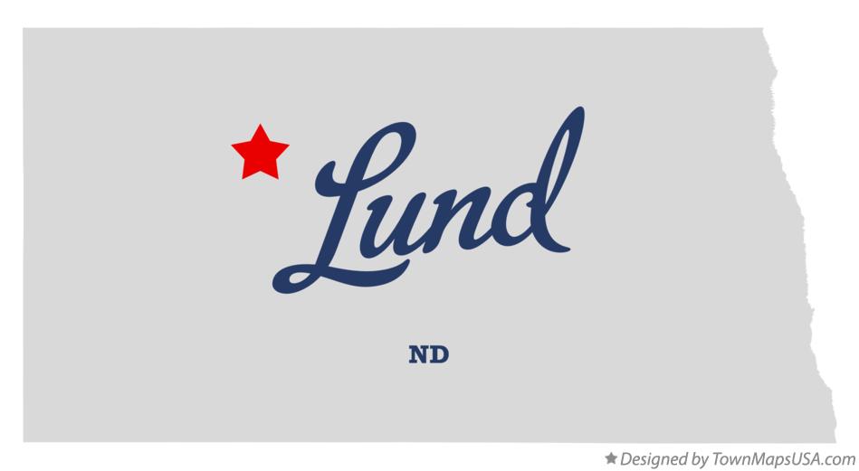 Map of Lund North Dakota ND