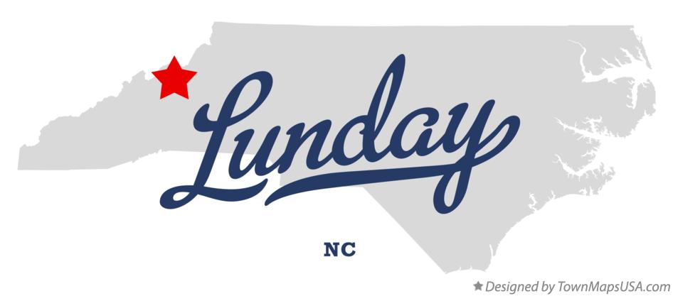 Map of Lunday North Carolina NC