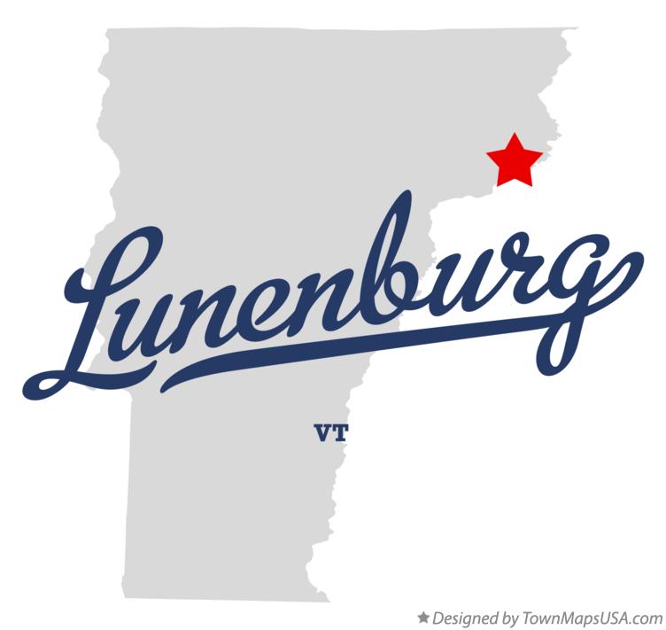 Map of Lunenburg Vermont VT