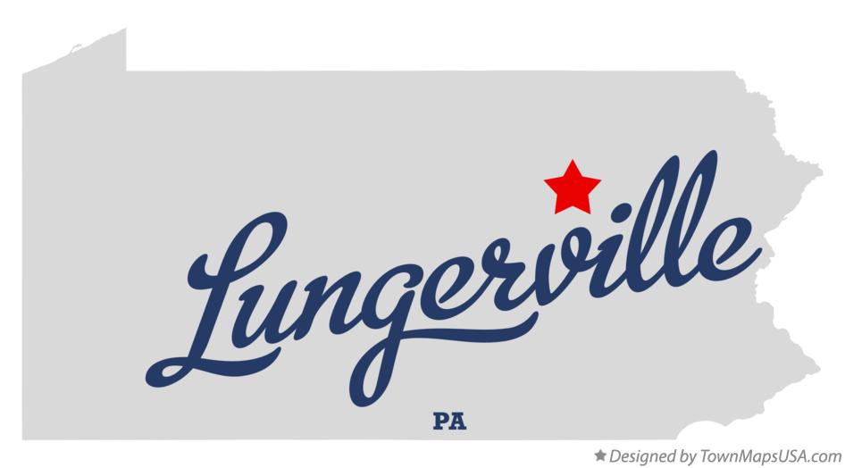 Map of Lungerville Pennsylvania PA