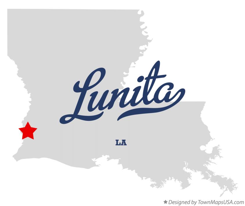 Map of Lunita Louisiana LA