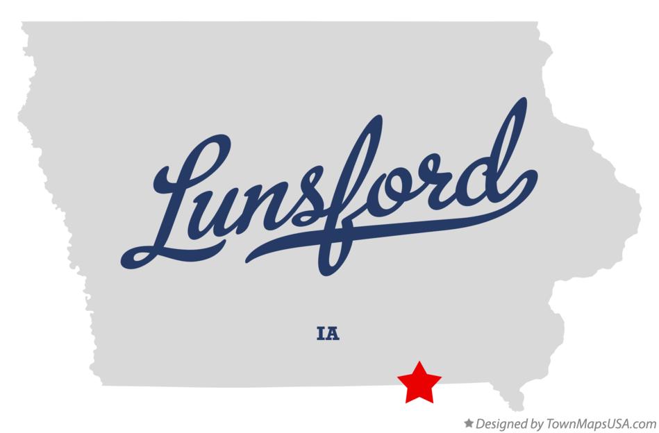 Map of Lunsford Iowa IA