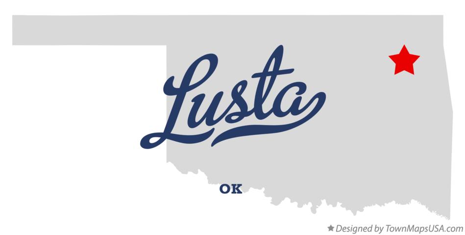 Map of Lusta Oklahoma OK