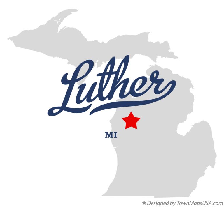 Map of Luther Michigan MI