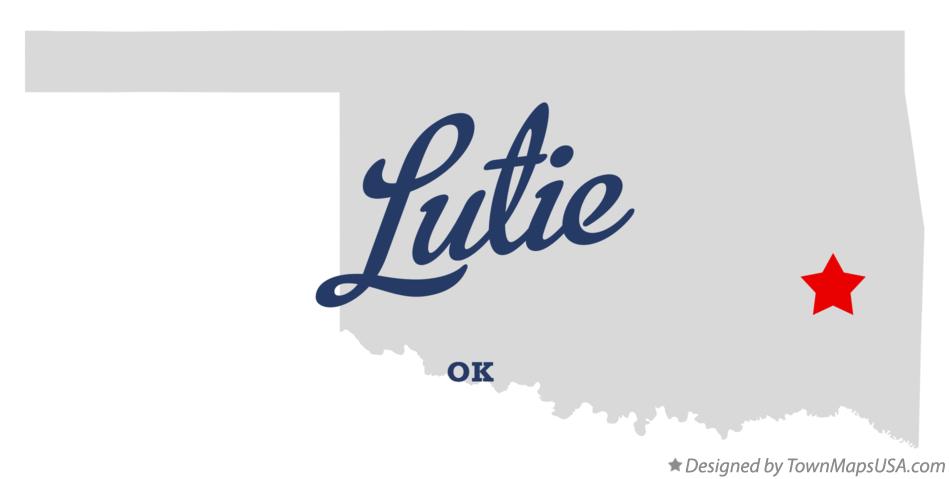 Map of Lutie Oklahoma OK