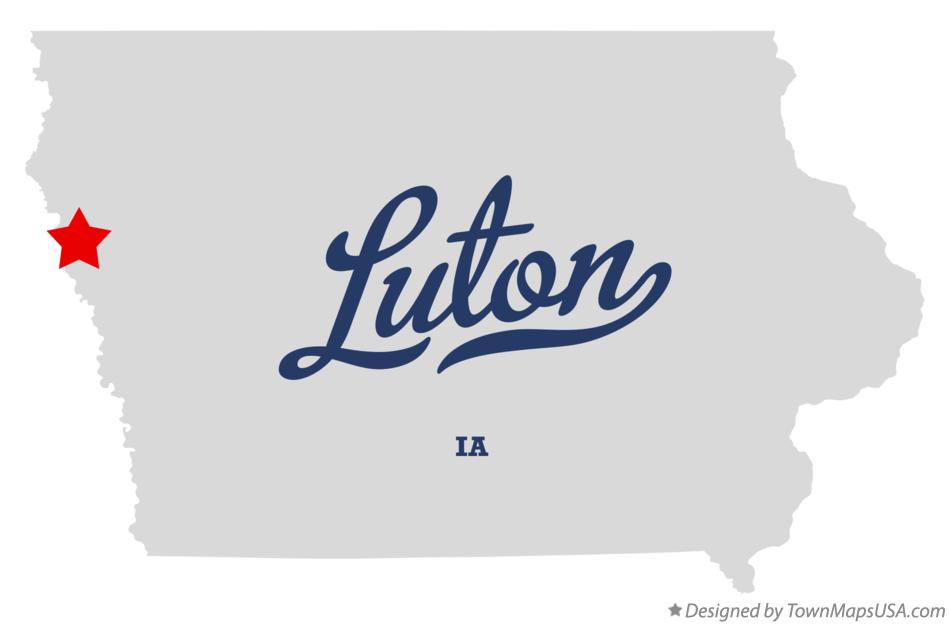 Map of Luton Iowa IA