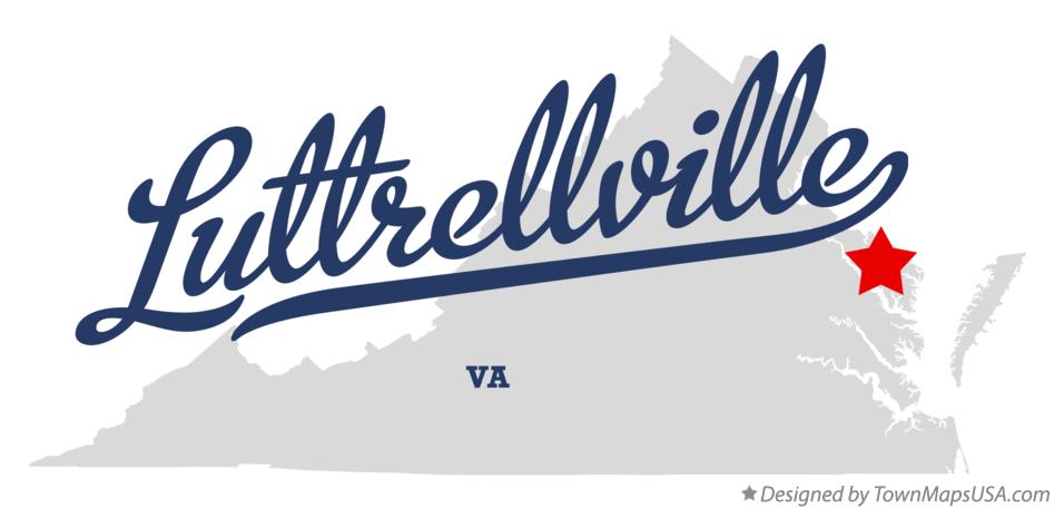 Map of Luttrellville Virginia VA
