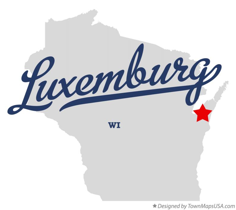 Map of Luxemburg Wisconsin WI