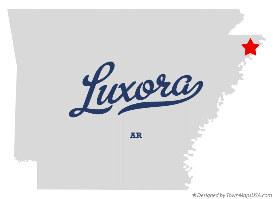Map of Luxora Arkansas AR