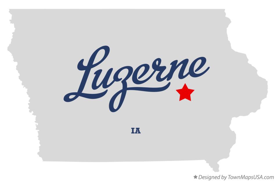 Map of Luzerne Iowa IA