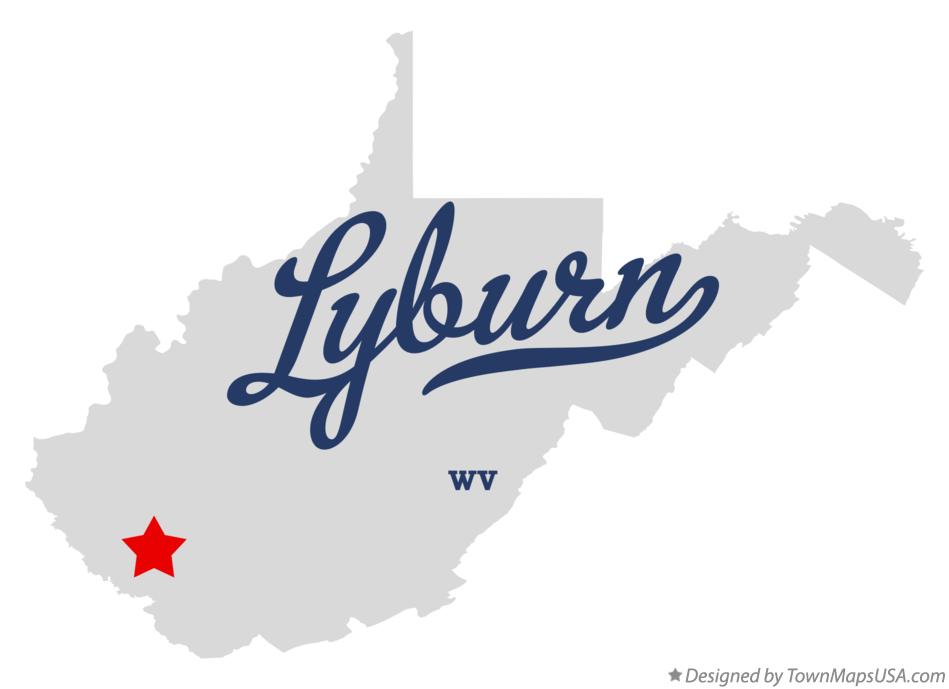 Map of Lyburn West Virginia WV