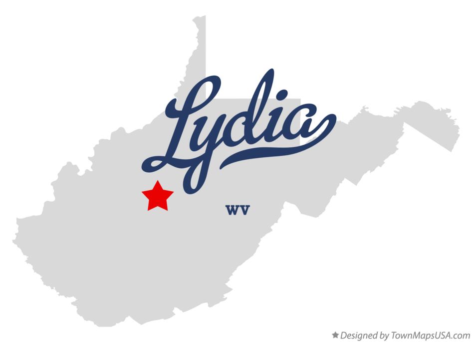 Map of Lydia West Virginia WV