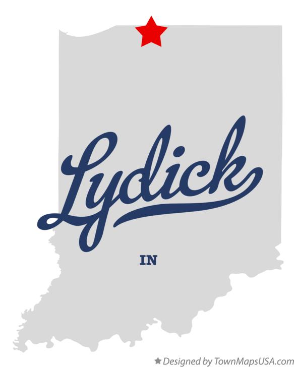 Map of Lydick Indiana IN