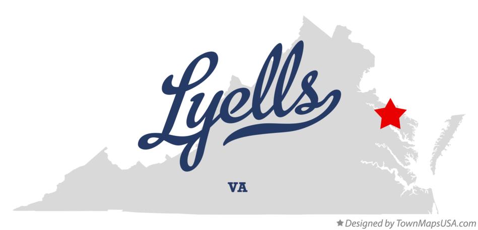 Map of Lyells Virginia VA