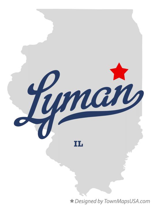 Map of Lyman Illinois IL