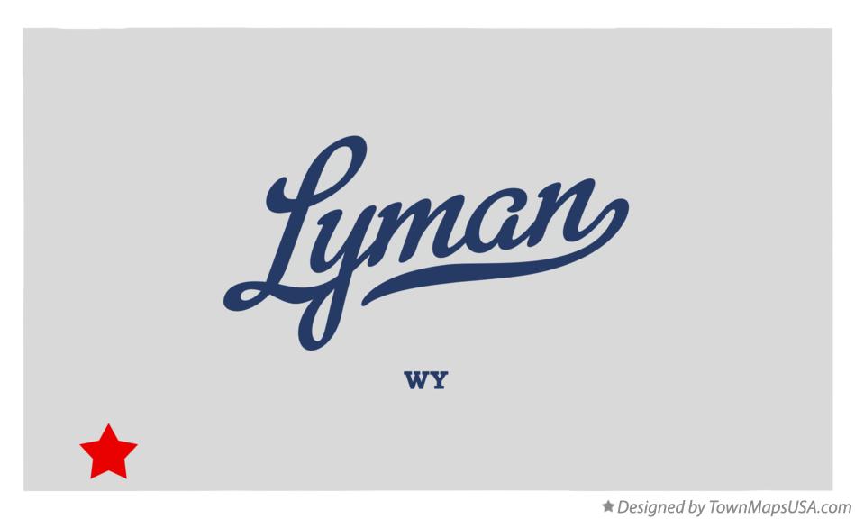 Map of Lyman Wyoming WY