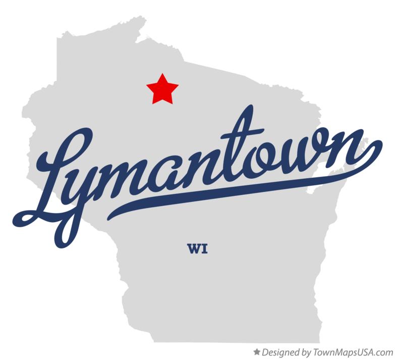 Map of Lymantown Wisconsin WI
