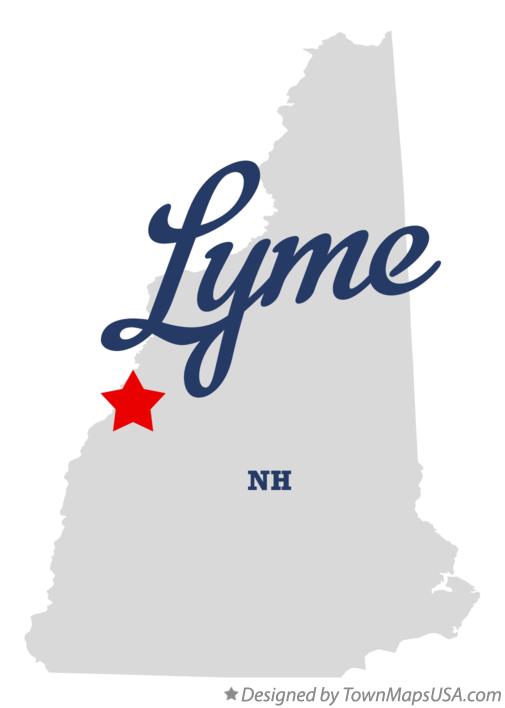Map of Lyme New Hampshire NH
