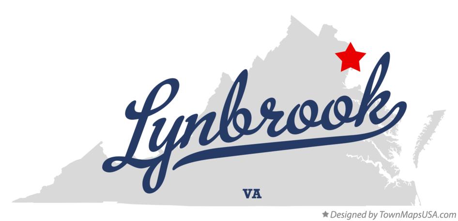 Map of Lynbrook Virginia VA