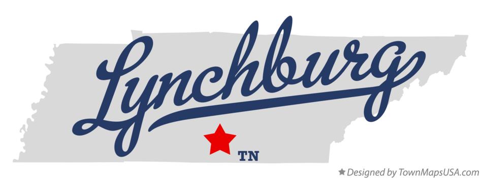 Map of Lynchburg Tennessee TN
