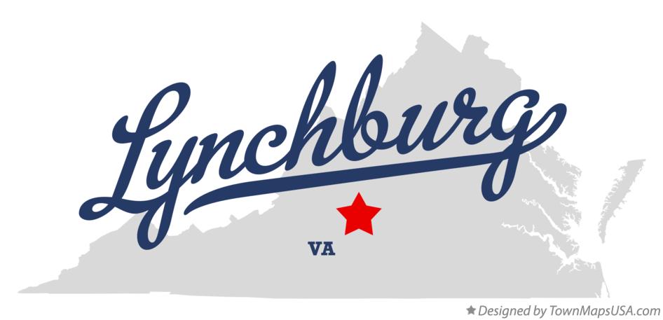 Map of Lynchburg Virginia VA