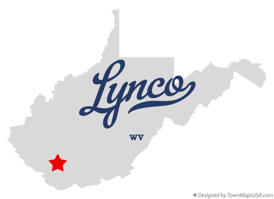 Map of Lynco West Virginia WV