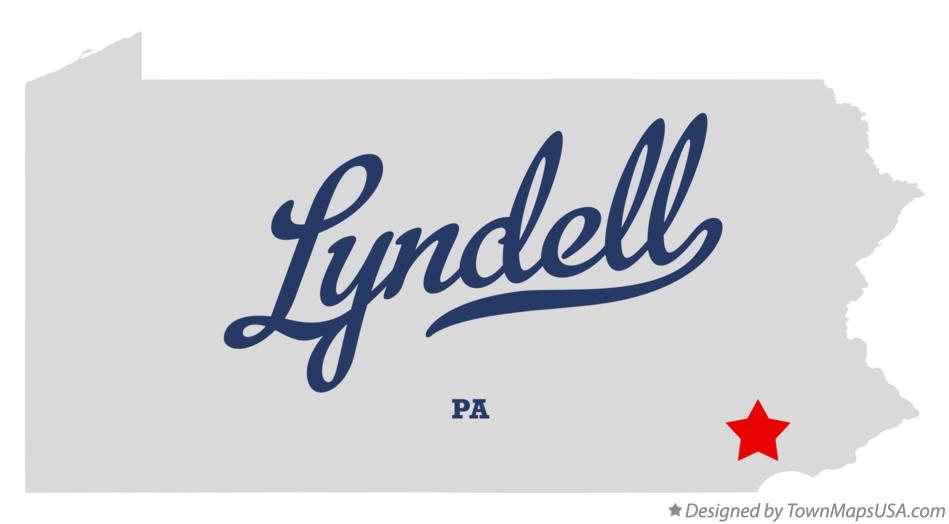 Map of Lyndell Pennsylvania PA
