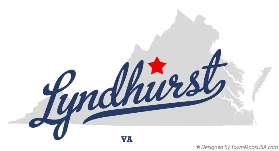 Map of Lyndhurst Virginia VA