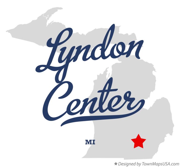 Map of Lyndon Center Michigan MI
