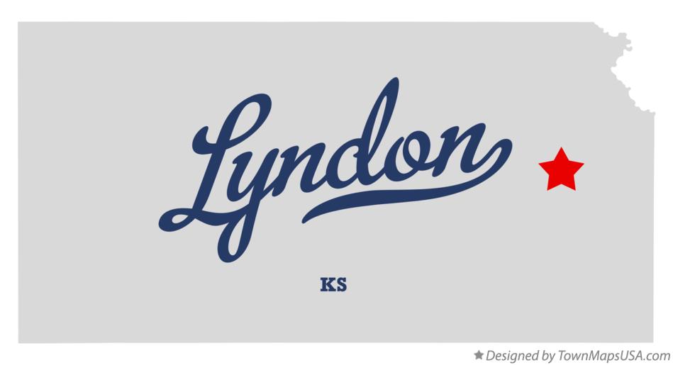 Map of Lyndon Kansas KS