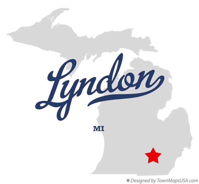 Map of Lyndon Michigan MI