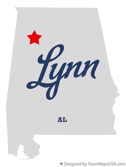 Map of Lynn Alabama AL