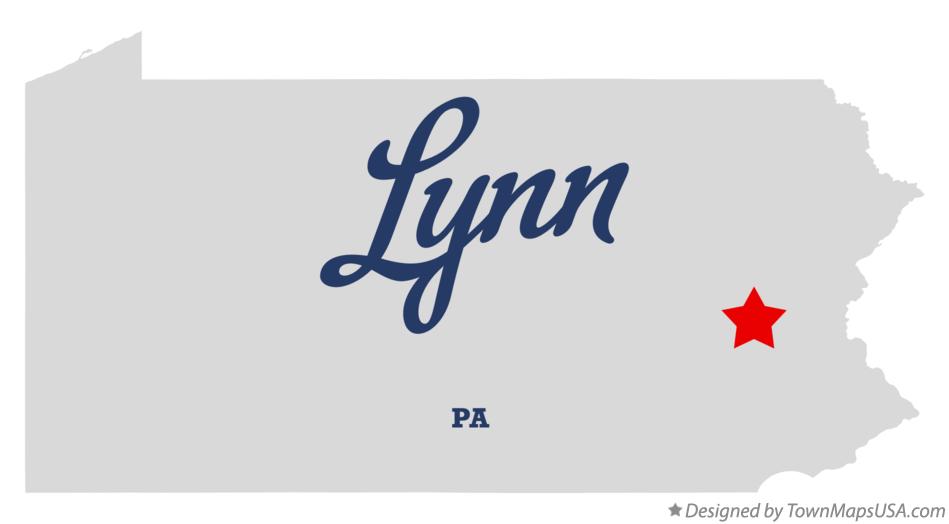 Map of Lynn Pennsylvania PA