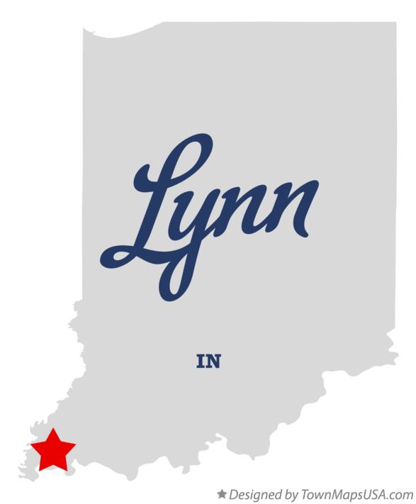 Map of Lynn Indiana IN