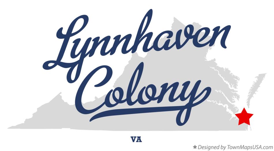 Map of Lynnhaven Colony Virginia VA
