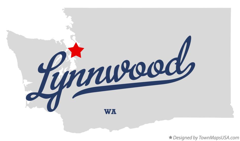 Map of Lynnwood Washington WA