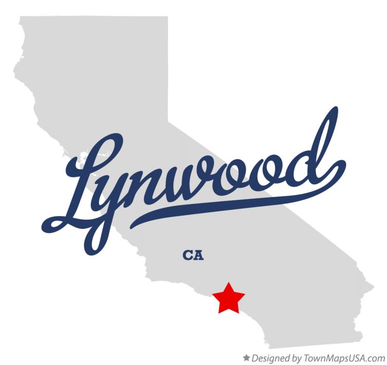 Map of Lynwood California CA