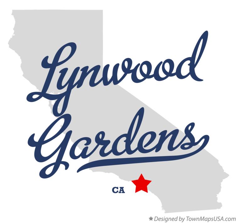 Map of Lynwood Gardens California CA