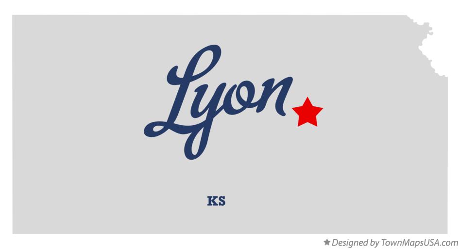 Map of Lyon Kansas KS