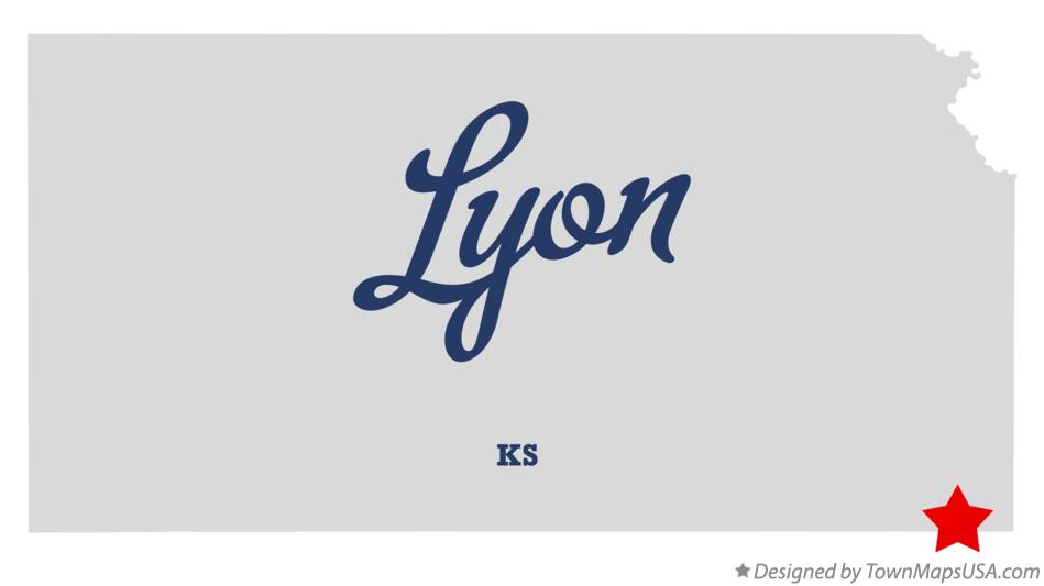 Map of Lyon Kansas KS