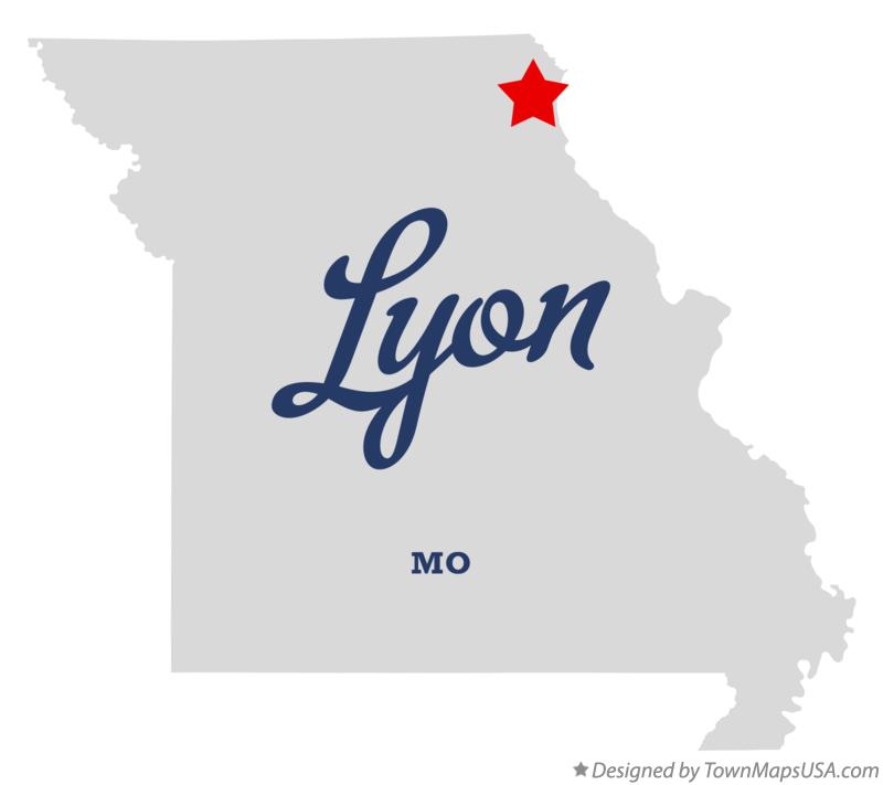 Map of Lyon Missouri MO