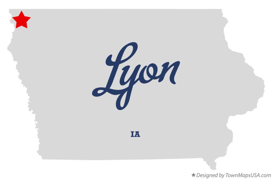 Map of Lyon Iowa IA
