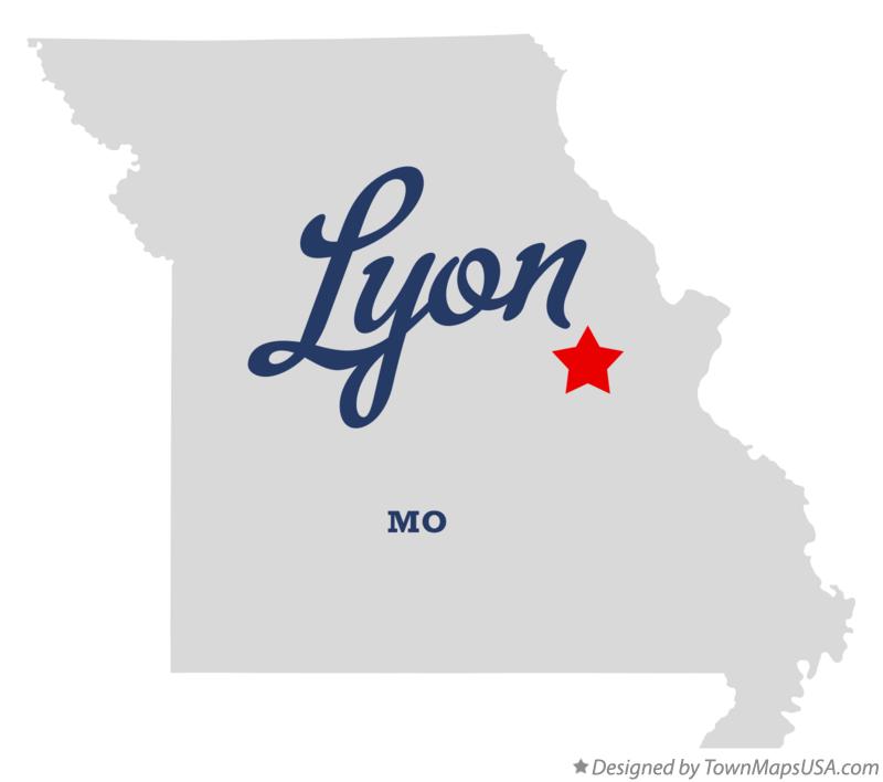 Map of Lyon Missouri MO