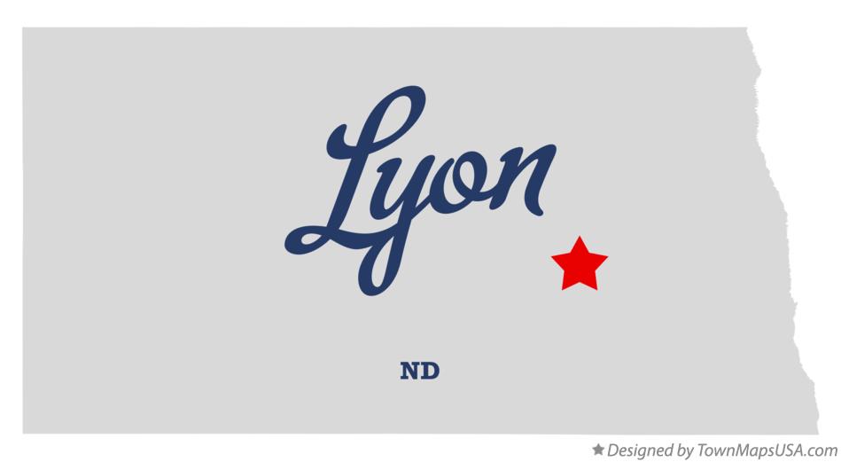Map of Lyon North Dakota ND