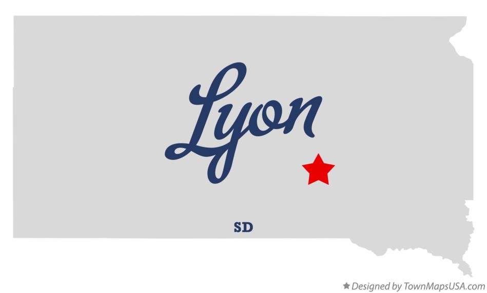 Map of Lyon South Dakota SD