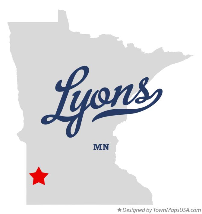 Map of Lyons Minnesota MN