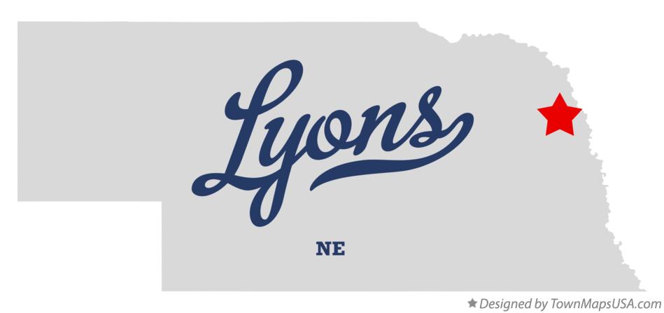 Map of Lyons Nebraska NE